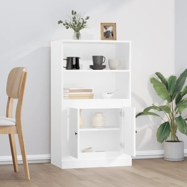 vidaXL Högskåp vit 60x35,5x103,5 cm konstruerat trä - Skänkar & serveringsbord