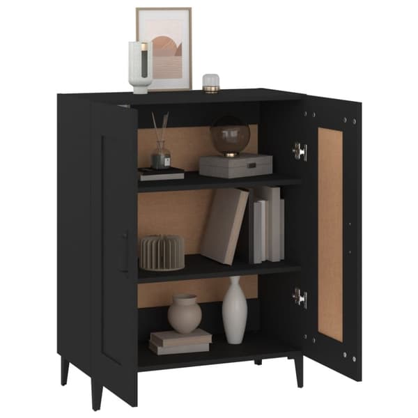 vidaXL Skänk svart 69,5x34x90 cm konstruerat trä -  Skänkar & serveringsbord