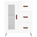 Miniatyrbild 9 av 11: vidaXL Högskåp högglans vit 69,5x34x180 cm konstruerat trä -  Skänkar & serveringsbord
