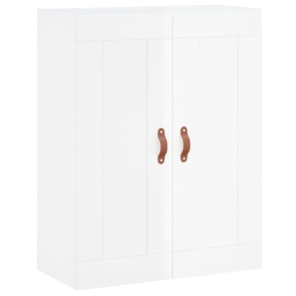 vidaXL højskab 69,5x34x180 cm konstrueret træ hvid højglans - Skænke