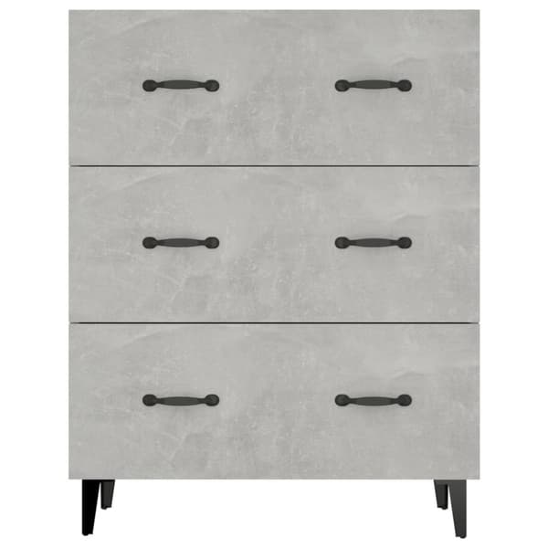 vidaXL Senkki betoninharmaa 69,5x34x90 cm tekninen puu - Tarjoilupöydät & senkit
