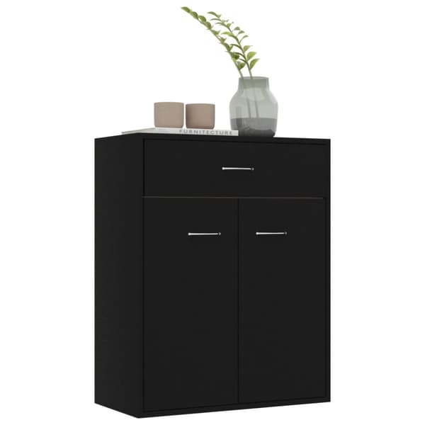 vidaXL Senkki musta 60x30x75 cm lastulevy - Tarjoilupöydät & senkit
