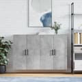 Pikkukuva 1 / 11: vidaXL Seinäkiinnitettävät kaapit 2 kpl betoninharmaa 69,5x34x90 cm -  Tarjoilupöydät & senkit