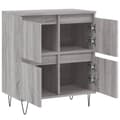 Pikkukuva 7 / 11: vidaXL Senkki harmaa Sonoma 60x35x70 cm tekninen puu -  Tarjoilupöydät & senkit