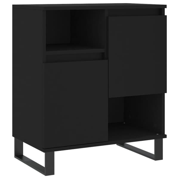 vidaXL Senkki musta 60x35x70 cm tekninen puu - Tarjoilupöydät & senkit