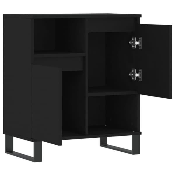vidaXL Senkki musta 60x35x70 cm tekninen puu - Tarjoilupöydät & senkit