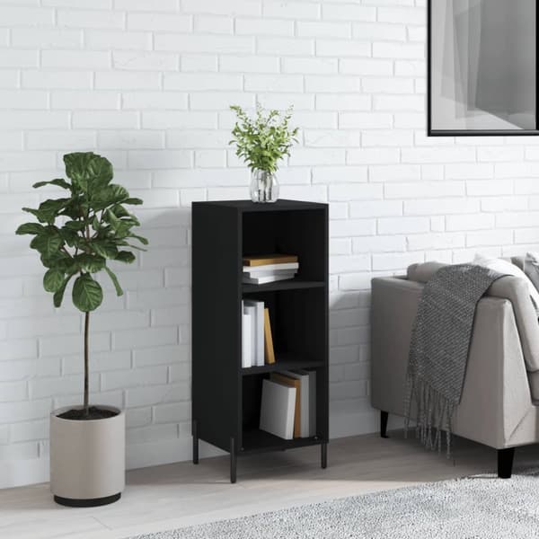 vidaXL skænk 34,5x32,5x90 cm konstrueret træ sort -  Skænke