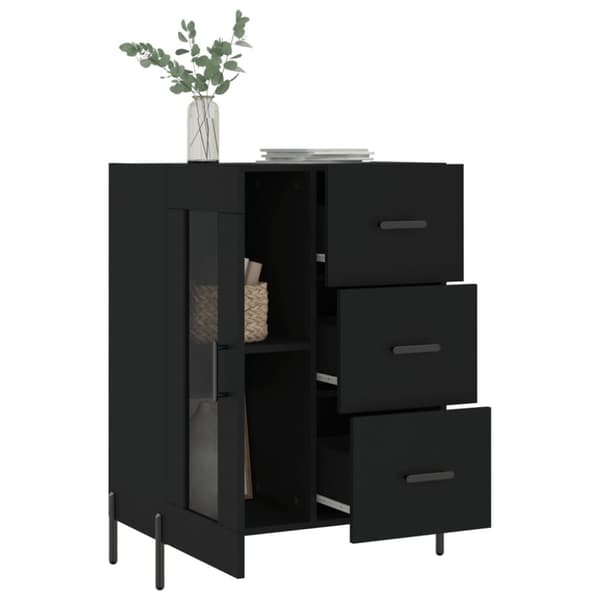 vidaXL Skåp svart 69,5x34x90 cm konstruerat trä - Skänkar & serveringsbord