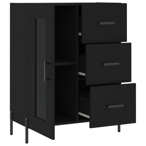 vidaXL Skåp svart 69,5x34x90 cm konstruerat trä - Skänkar & serveringsbord