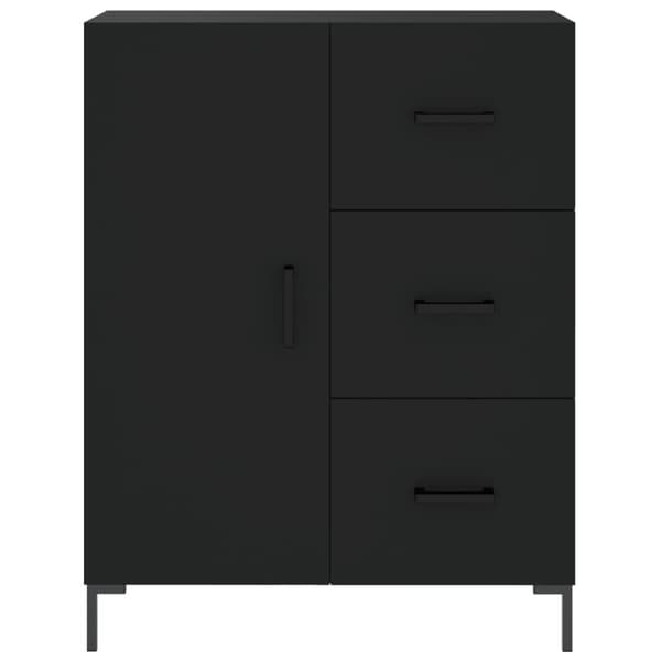 vidaXL Senkki musta 69,5x34x90 cm tekninen puu - Tarjoilupöydät & senkit