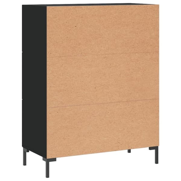 vidaXL Senkki musta 69,5x34x90 cm tekninen puu - Tarjoilupöydät & senkit