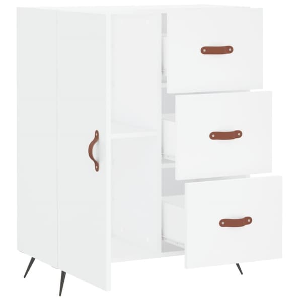 vidaXL skænk 69,5x34x90 cm konstrueret træ hvid -  Skænke