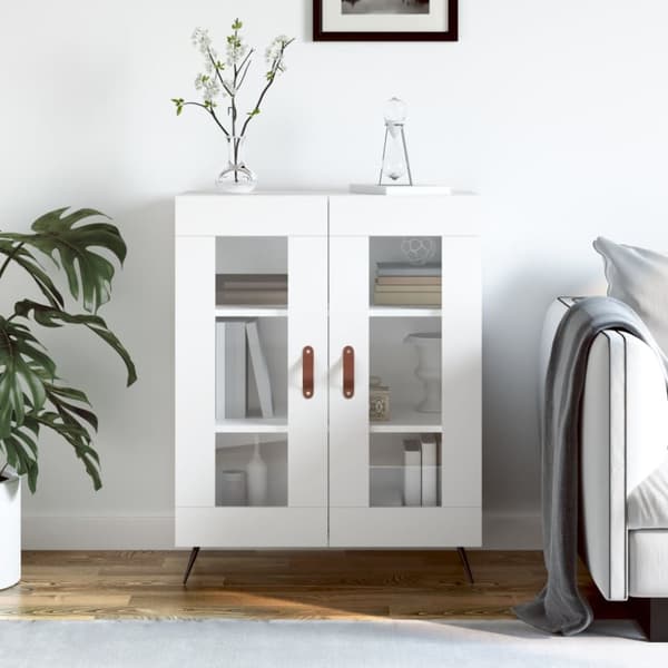 vidaXL skænk 69,5x34x90 cm konstrueret træ hvid - Skænke