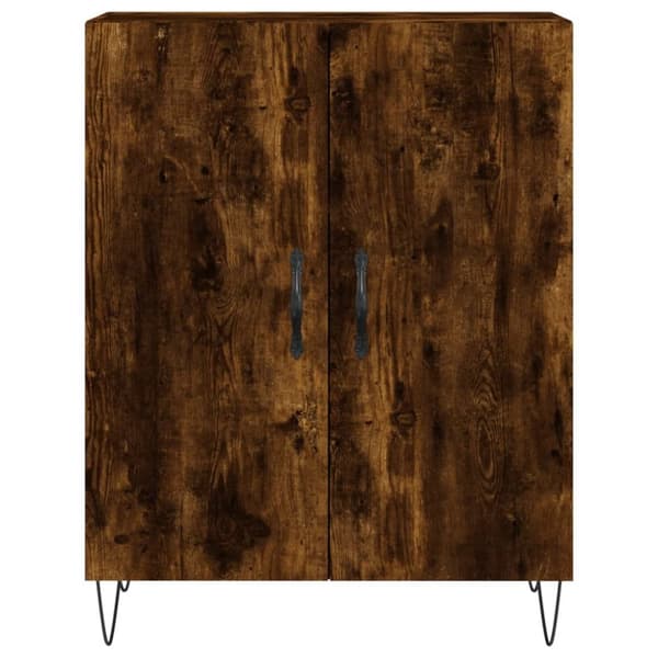 vidaXL Senkki savutammi 69,5x34x90 cm tekninen puu - Tarjoilupöydät & senkit