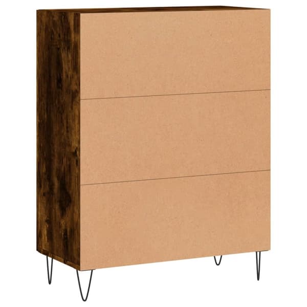 vidaXL Senkki savutammi 69,5x34x90 cm tekninen puu -  Tarjoilupöydät & senkit