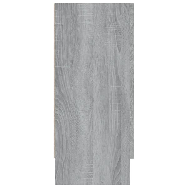 vidaXL vitrineskab 120x30,5x70 cm konstrueret træ grå sonoma-eg -  Skænke