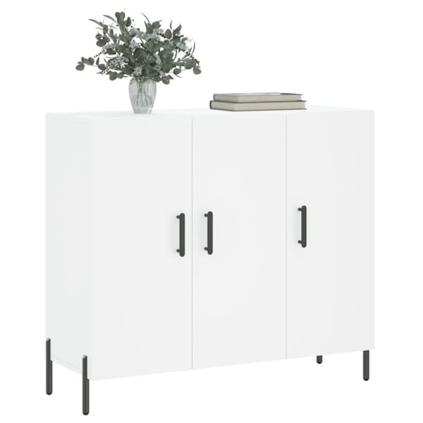 vidaXL Senkki valkoinen 90x34x80 cm tekninen puu - Tarjoilupöydät & senkit