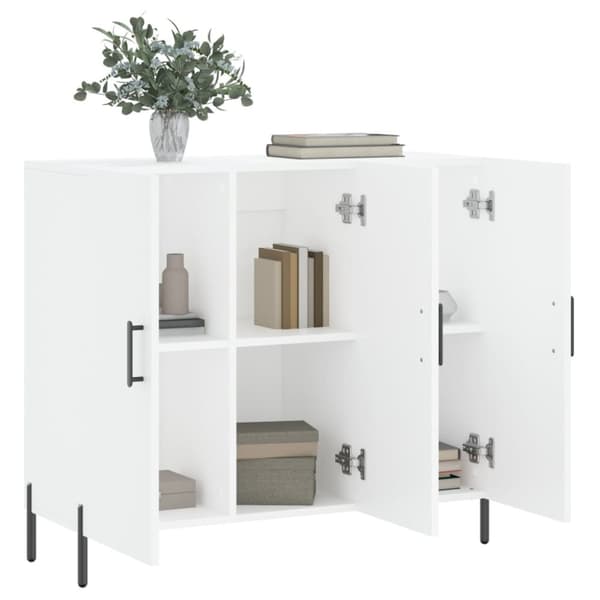 vidaXL Senkki valkoinen 90x34x80 cm tekninen puu -  Tarjoilupöydät & senkit