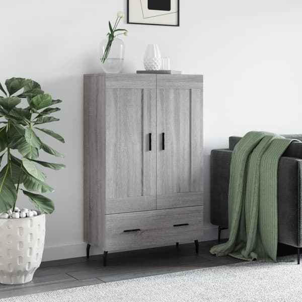 vidaXL Högskåp grå sonoma 69,5x31x115 cm konstruerat trä - Skänkar & serveringsbord