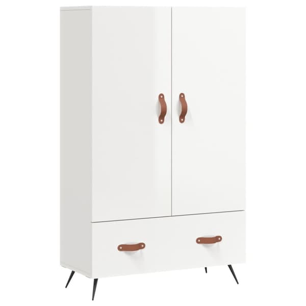 vidaXL Kaappi korkeakiilto valkoinen 69,5x31x115 cm tekninen puu -  Tarjoilupöydät & senkit