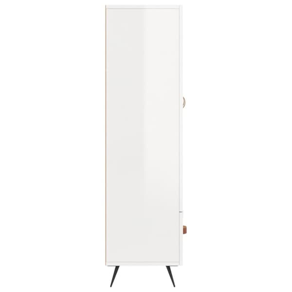 vidaXL Kaappi korkeakiilto valkoinen 69,5x31x115 cm tekninen puu -  Tarjoilupöydät & senkit