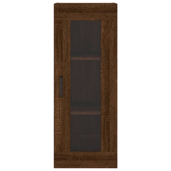 vidaXL Kaappi ruskea tammi 34,5x34x180 cm tekninen puu -  Tarjoilupöydät & senkit