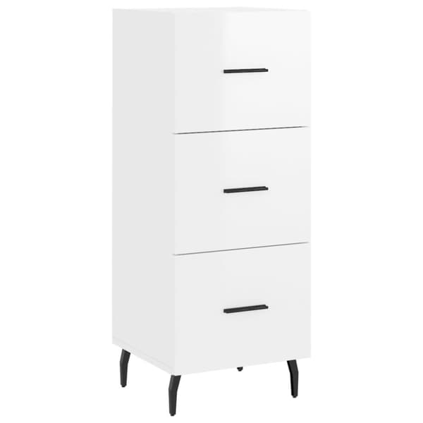 vidaXL skab 34,5x34x180 cm konstrueret træ hvid højglans -  Skænke