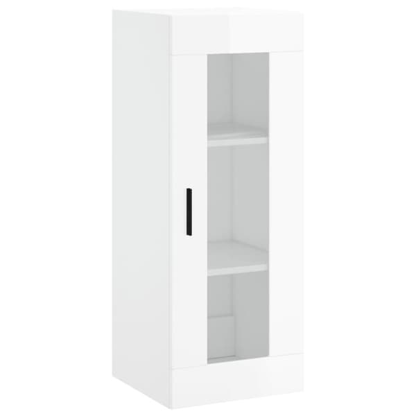 vidaXL skab 34,5x34x180 cm konstrueret træ hvid højglans -  Skænke