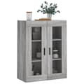 Pikkukuva 5 / 11: vidaXL Seinäkiinnitettävä kaappi harmaa Sonoma 69,5x34x90 cm -  Tarjoilupöydät & senkit