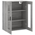 Pikkukuva 7 / 11: vidaXL Seinäkiinnitettävä kaappi harmaa Sonoma 69,5x34x90 cm -  Tarjoilupöydät & senkit