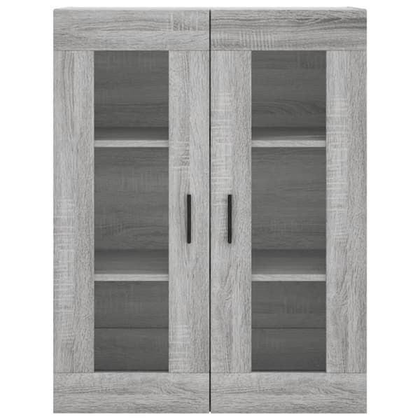 vidaXL Seinäkiinnitettävä kaappi harmaa Sonoma 69,5x34x90 cm - Tarjoilupöydät & senkit