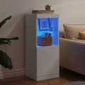 Pikkukuva 4 / 10: vidaXL Senkki LED-valoilla valkoinen 41x37x100 cm -  Tarjoilupöydät & senkit