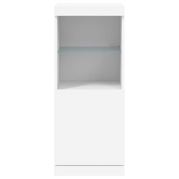 vidaXL Senkki LED-valoilla valkoinen 41x37x100 cm - Tarjoilupöydät & senkit