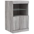 Pikkukuva 4 / 11: vidaXL Senkki LED-valoilla harmaa Sonoma 41x37x67 cm -  Tarjoilupöydät & senkit
