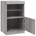 Pikkukuva 8 / 11: vidaXL Senkki LED-valoilla harmaa Sonoma 41x37x67 cm -  Tarjoilupöydät & senkit