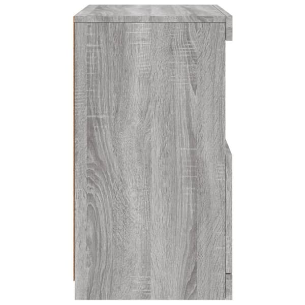 vidaXL Senkki LED-valoilla harmaa Sonoma 41x37x67 cm - Tarjoilupöydät & senkit