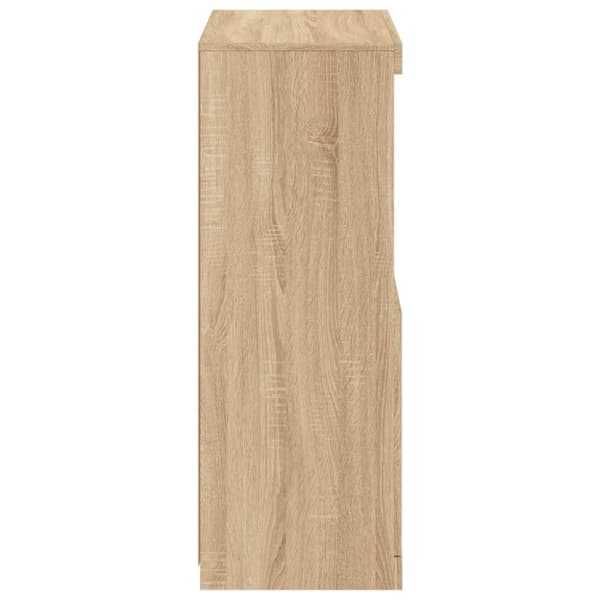 vidaXL Skänk med LED-belysning sonoma-ek 60,5x37x100 cm - Skänkar & serveringsbord