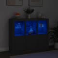 Pikkukuva 4 / 11: vidaXL Senkit LED-valoilla 3 kpl musta tekninen puu -  Tarjoilupöydät & senkit