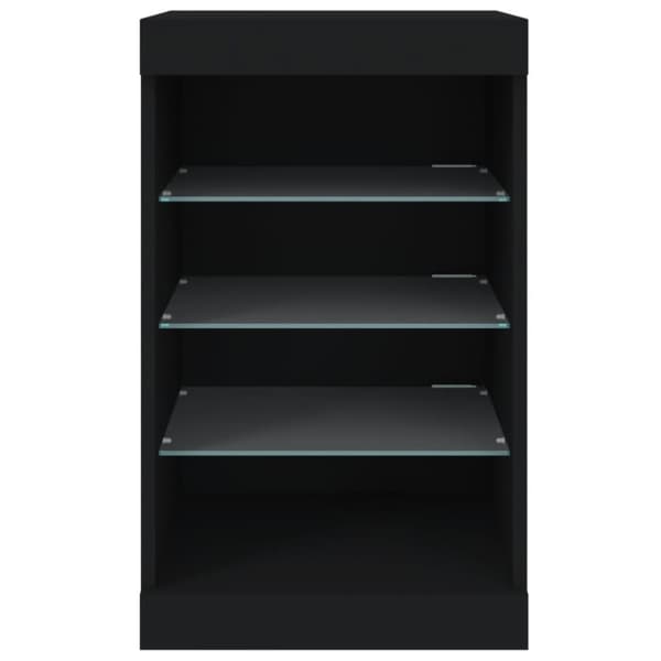 vidaXL skænk med LED-lys 41x37x67 cm sort - Skænke