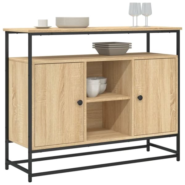 vidaXL skænk 100x35x80 cm konstrueret træ sonoma-eg -  Skænke