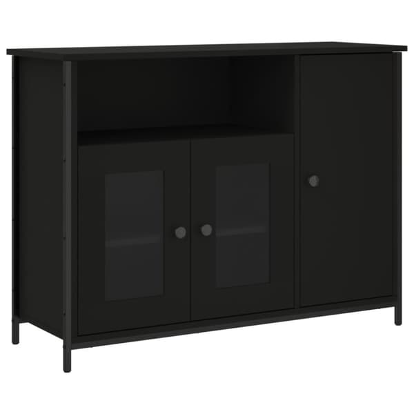 vidaXL skænk 100x35x75 cm konstrueret træ sort - Skænke