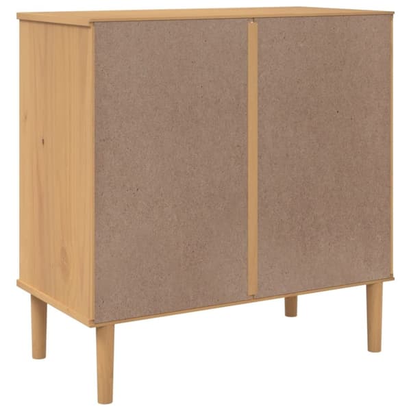 vidaXL skænk SENJA 80x40x80 cm rattan-look massivt fyrretræ brun - Skænke