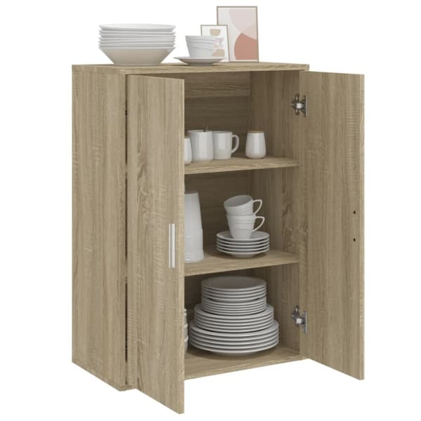 vidaXL Senkki Sonoma-tammi 60x31x84 cm tekninen puu -  Tarjoilupöydät & senkit