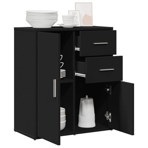 vidaXL Skänk svart 60x31x70 cm konstruerat trä - Skänkar & serveringsbord
