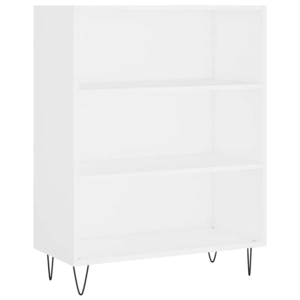 vidaXL højskab 69,5x34x180 cm konstrueret træ hvid højglans - Skænke