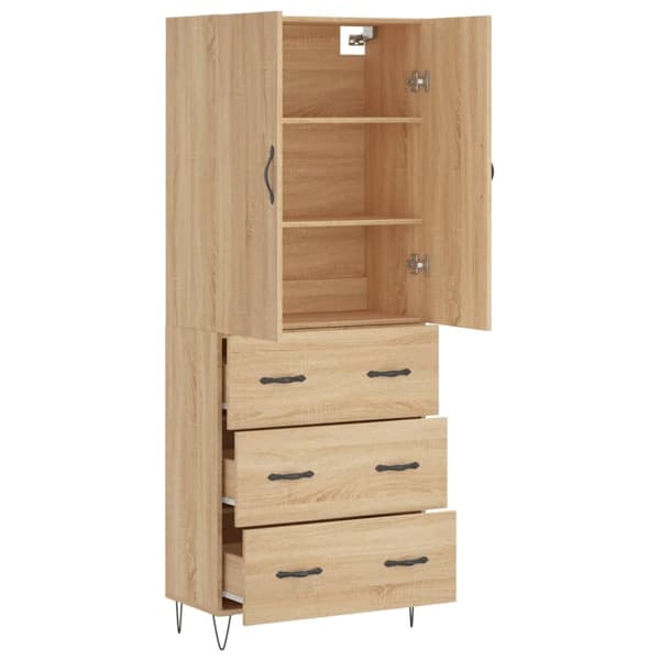 vidaXL højskab 69,5x34x180 cm konstrueret træ sonoma-eg -  Skænke