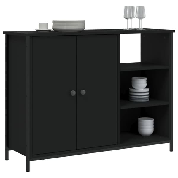 vidaXL skænk 100x33x75 cm konstrueret træ sort -  Skænke