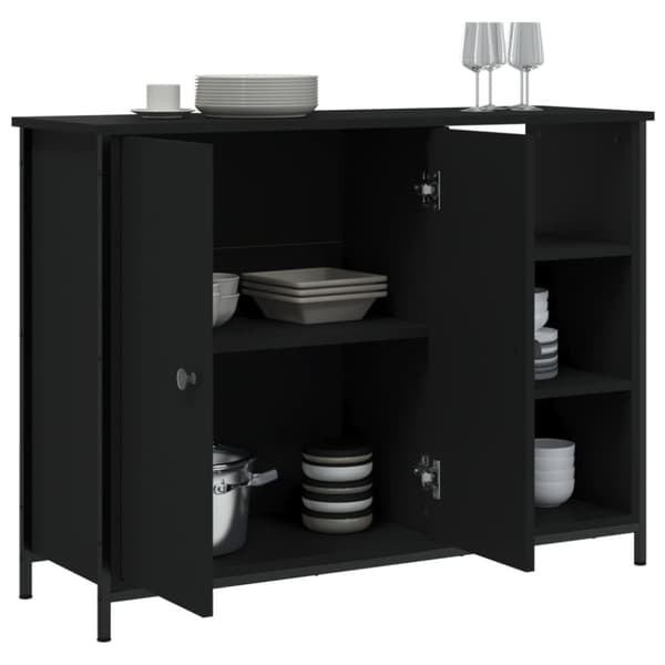 vidaXL skænk 100x33x75 cm konstrueret træ sort -  Skænke