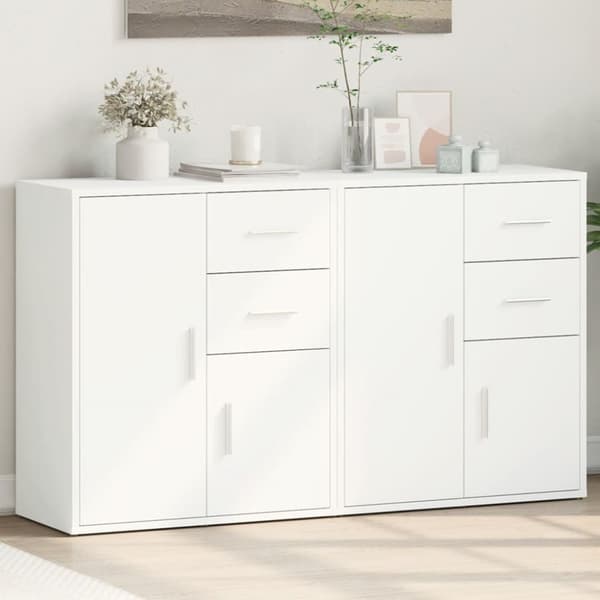 vidaXL Senkit 2 kpl valkoinen 60x31x70 cm tekninen puu -  Tarjoilupöydät & senkit