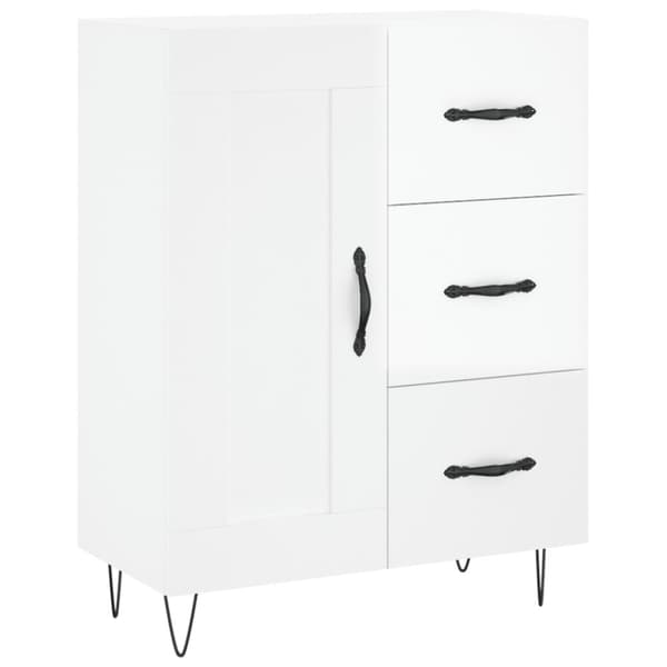 vidaXL Högskåp högglans vit 69,5x34x180 cm konstruerat trä - Skänkar & serveringsbord